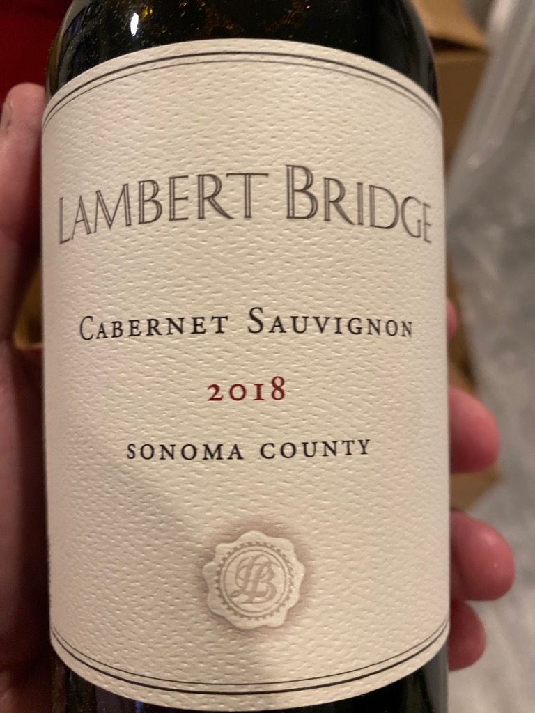 2018 Lambert Bridge Cabernet Sauvignon, USA, California, Sonoma County ...