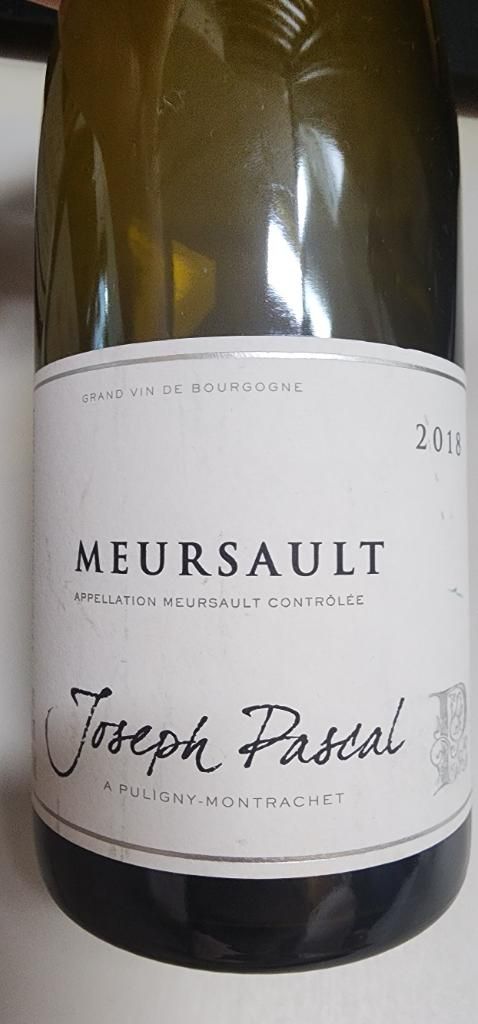 2018 Joseph Pascal Meursault, France, Burgundy, Côte de Beaune ...
