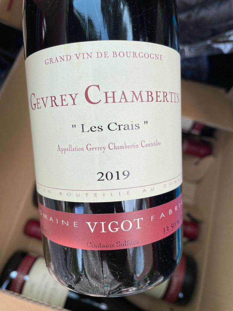 2018 Domaine Vigot Fabrice Gevrey-Chambertin Les Crais, France ...