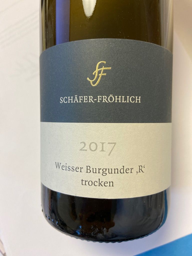 2020 Schäfer-Fröhlich Weißer Burgunder 'R' trocken, Germany, Nahe ...