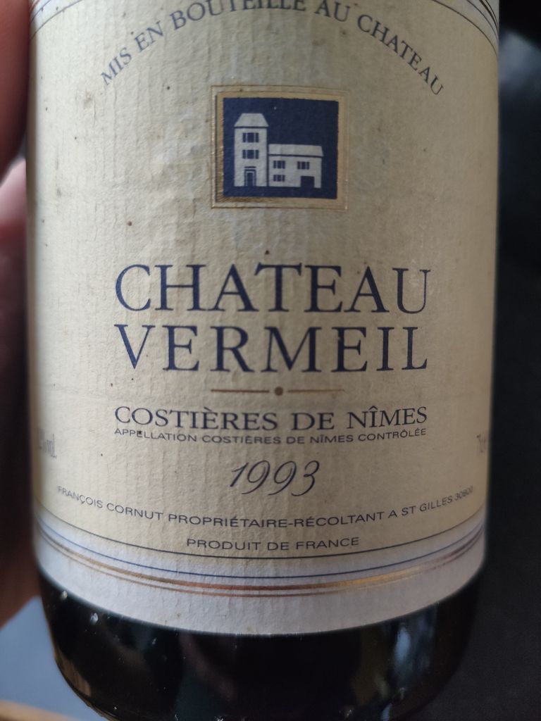 1993 Château Vermeil CostièresdeNîmes, France, Rhône, Southern Rhône