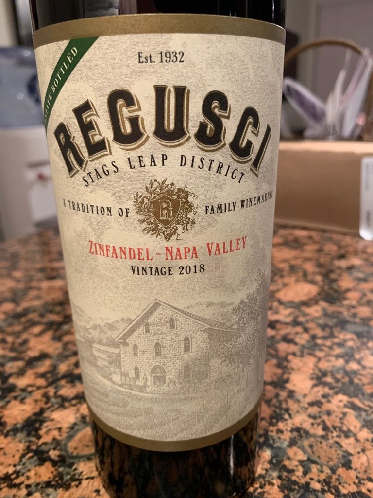 2018 Regusci Zinfandel Stags Leap District, USA, California, Napa