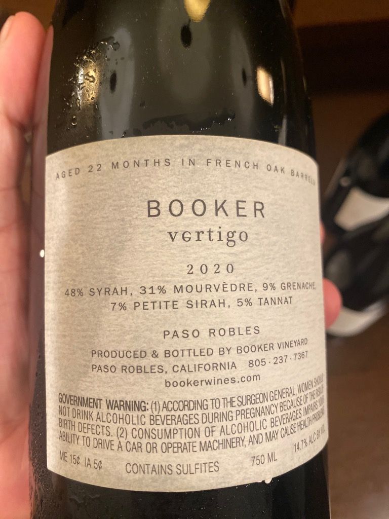 2020 Booker Vineyard Vertigo 22, USA, California, Central Coast, Paso ...