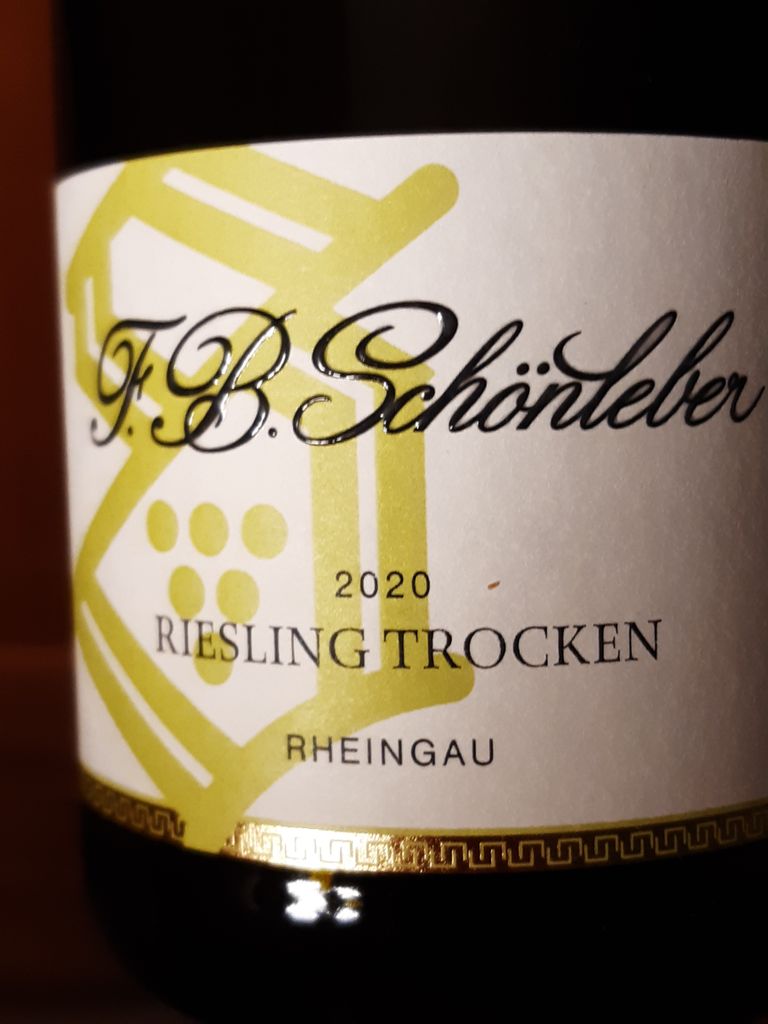 2020 F. B. Schönleber Riesling Trocken, Germany, Rheingau - CellarTracker