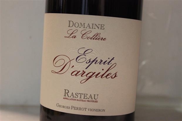 2014 Domaine La Colliere Rasteau Esprit D'argiles, France, Rhône ...