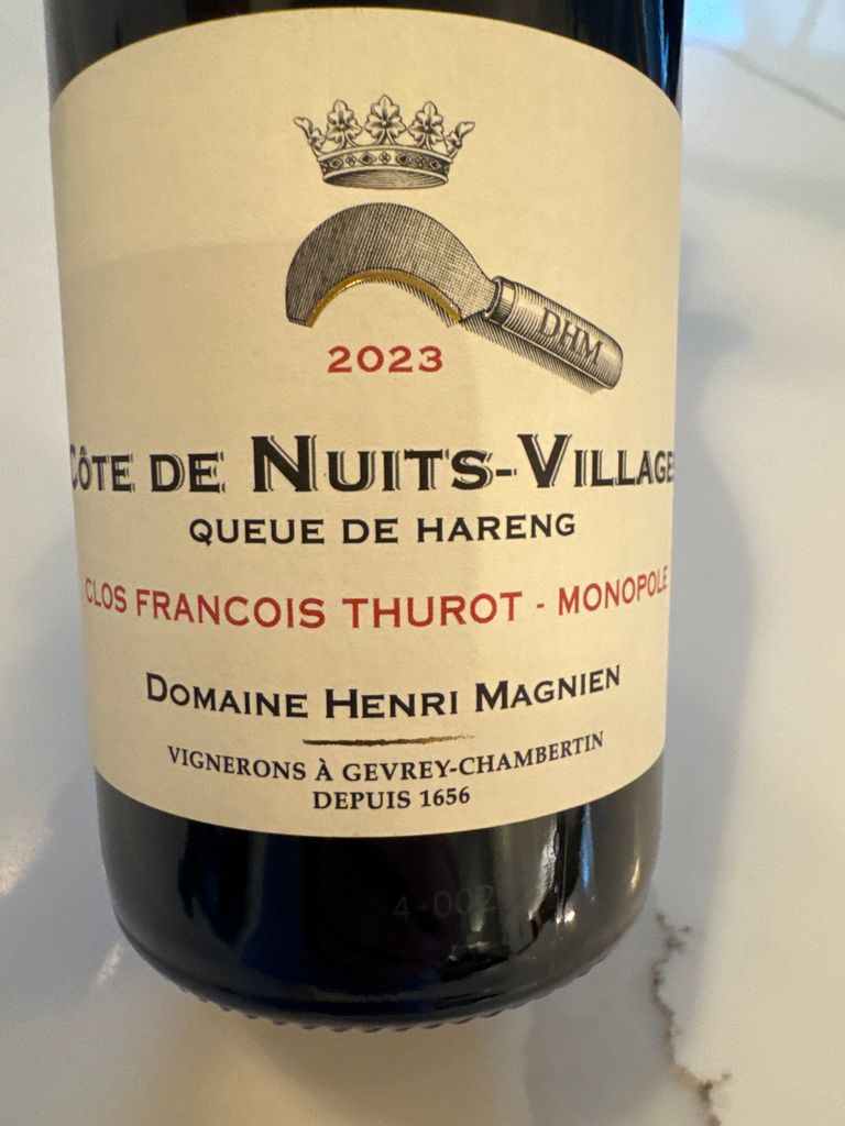 2023 Henri Magnien Côte de Nuits Villages Queue de Harang Clos
