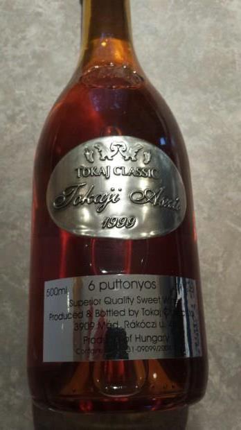 1999 Tokaj Classic Tokaji Aszú 6 Puttonyos - CellarTracker