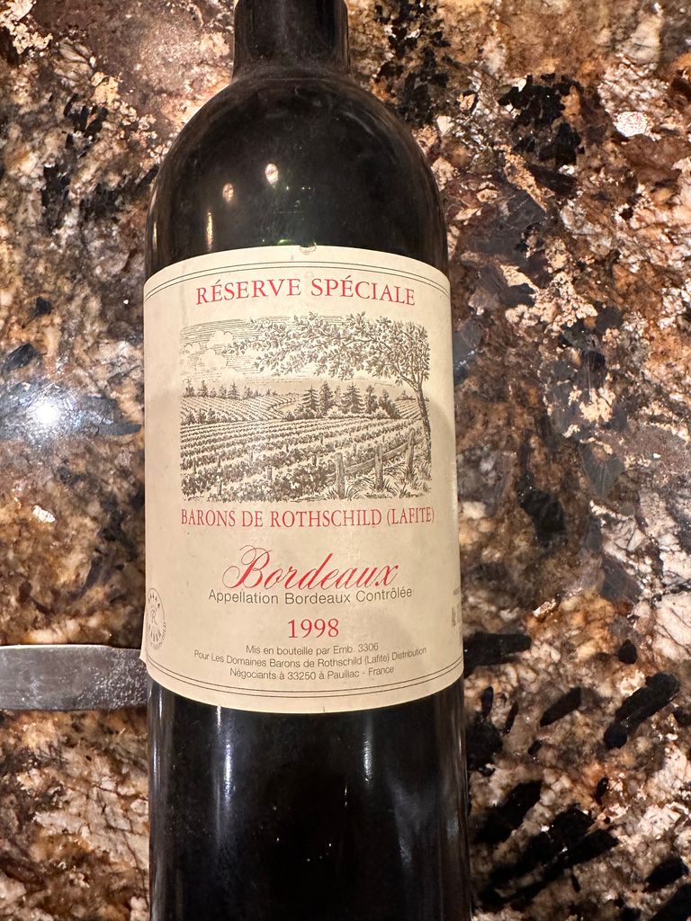 1998 Barons de Rothschild (Lafite) Bordeaux Réserve Spéciale 1998 Barons de Rothschild (Lafite) Bordeaux Réserve Spéciale
