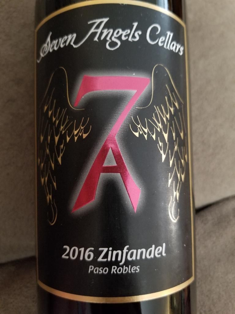 2016 Seven Angels Zinfandel, USA, California, Central Coast, Paso