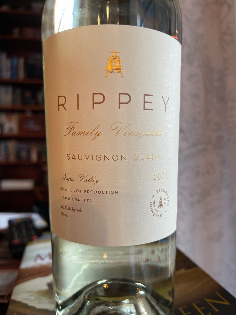 Ted Rippey 2022 Rippey Family Vineyards Sauvignon Blanc, USA, California, Napa ...