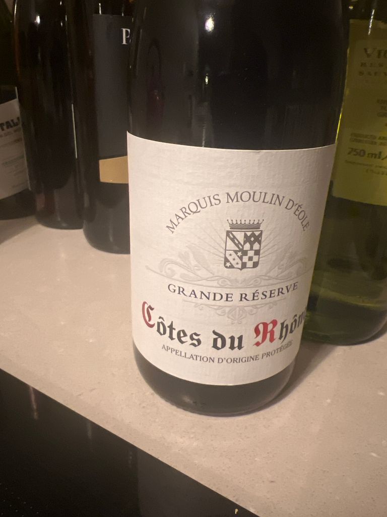 2021 Les Vignerons de l'Enclave Côtes du Rhône Marquis Moulin d'Eole ...