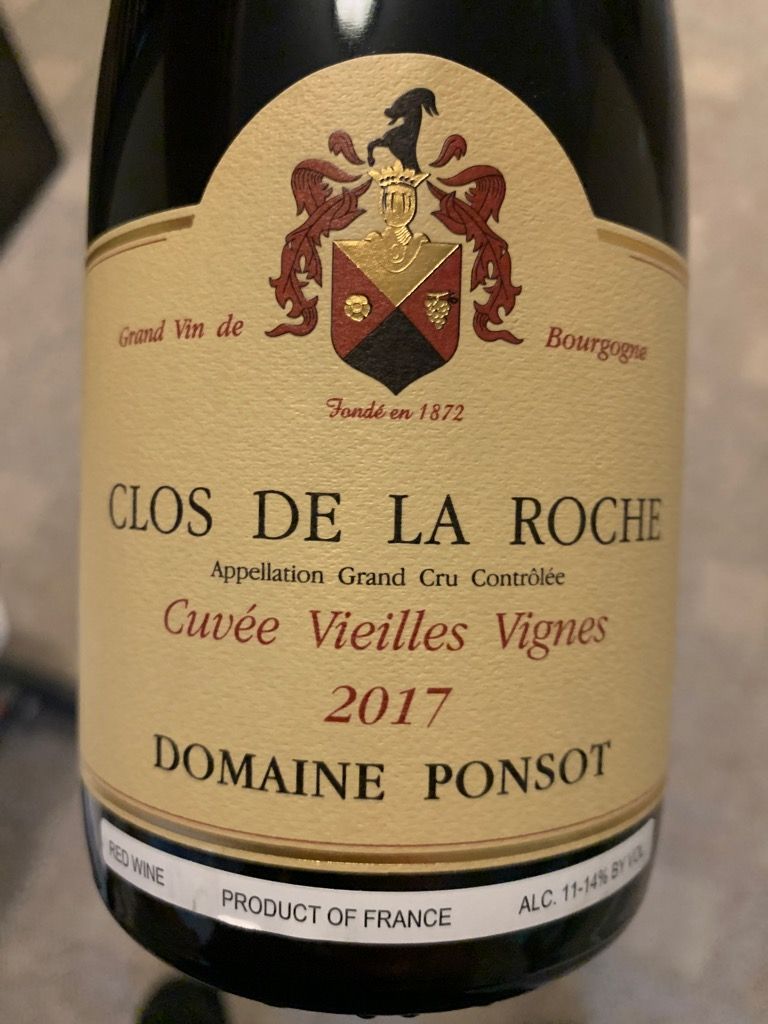 2017 Domaine Ponsot Clos de la Roche Vieilles Vignes - CellarTracker