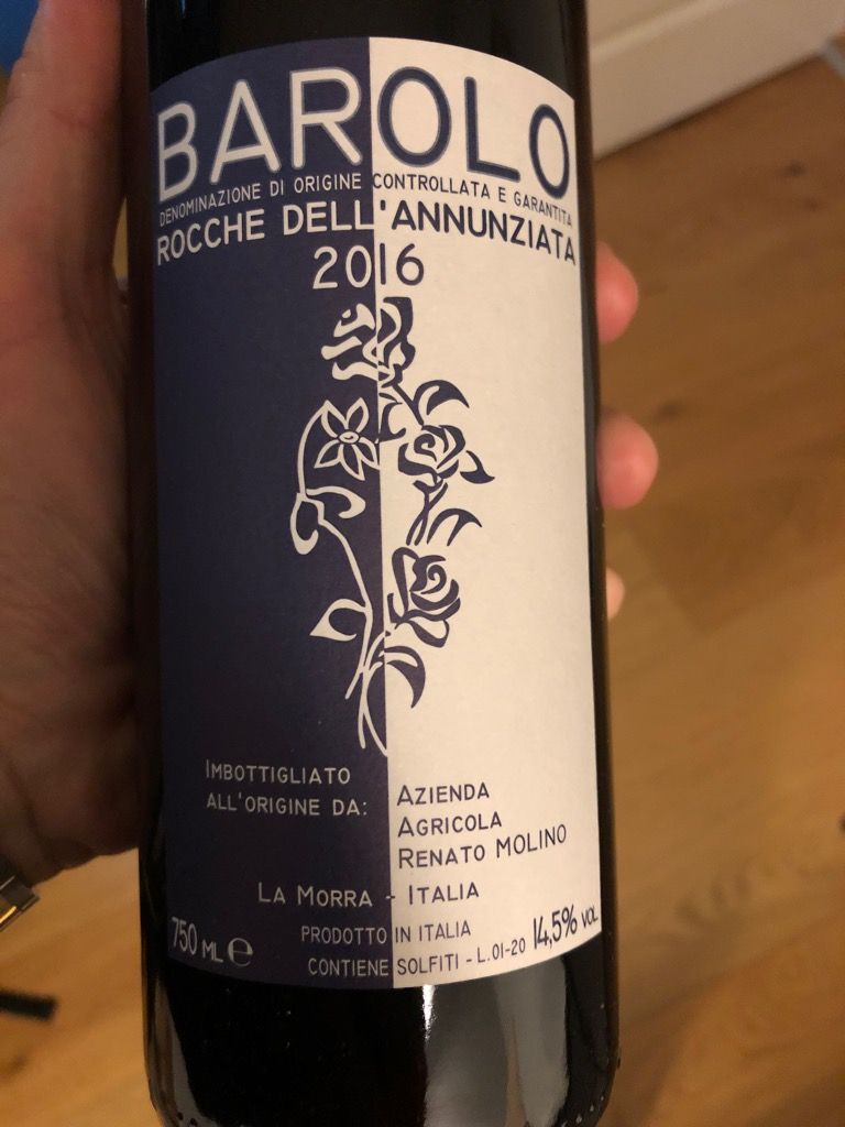 2016 Renato Molino Barolo Rocche dell'Annunziata, Italy, Piedmont ...