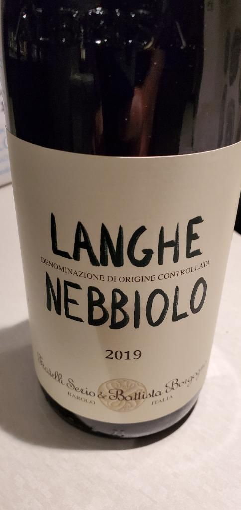 2019 Fratelli Serio And Battista Borgogno Langhe Nebbiolo, Italy 