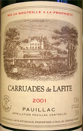2001 Carruades de Lafite, France, Bordeaux, Médoc, Pauillac 