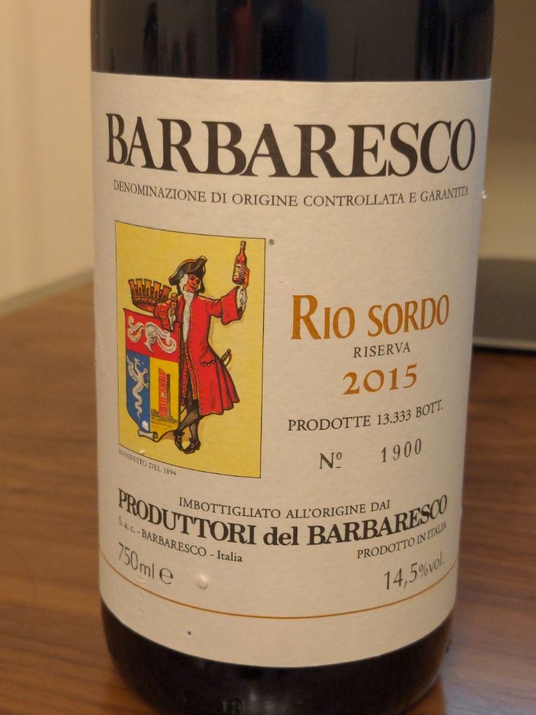 2015 Produttori del Barbaresco Barbaresco Riserva Rio Sordo