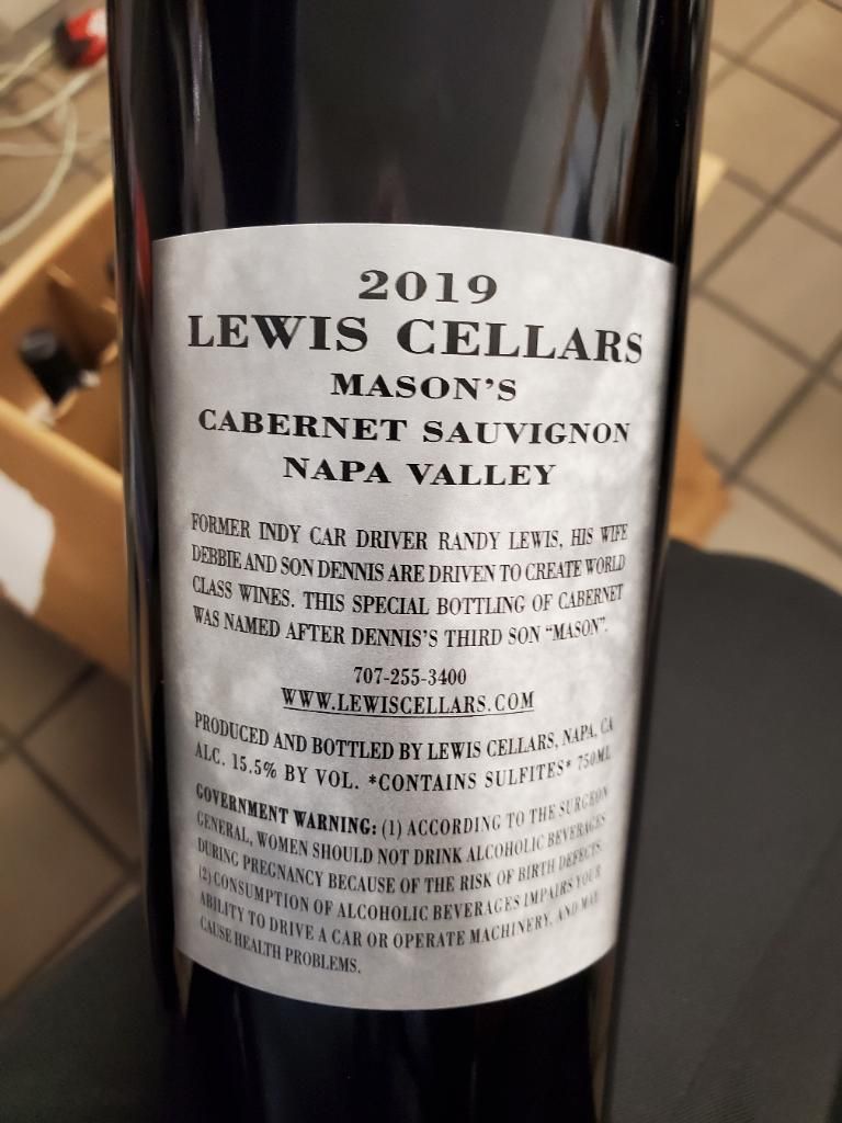 2019 Lewis Cellars Sauvignon Mason's, USA, California, Napa