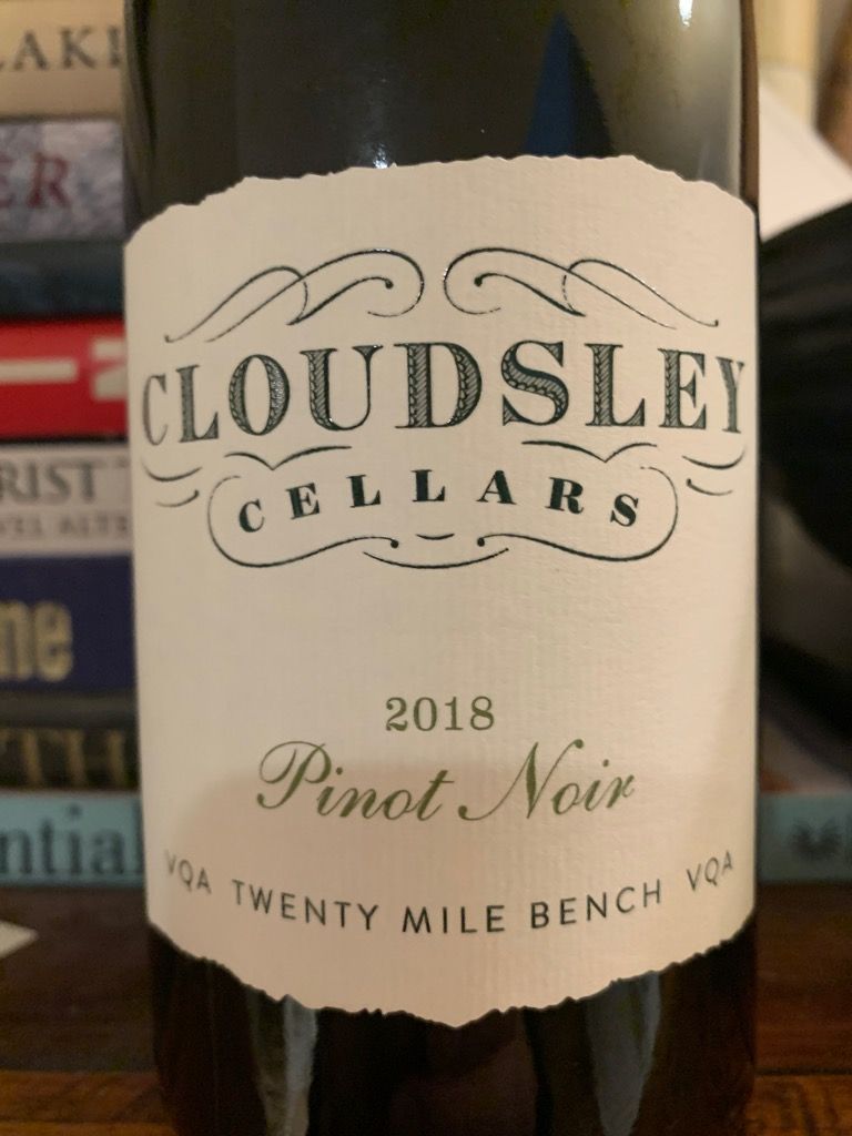 2019 Cloudsley Cellars Pinot Noir, Canada, Ontario, Niagara Peninsula ...