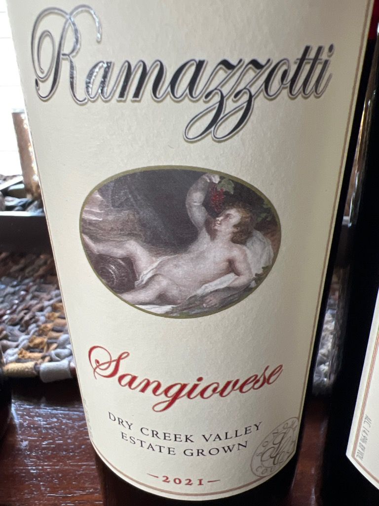 2021 Ramazzotti Wines Sangiovese, USA, California, Sonoma County, Dry