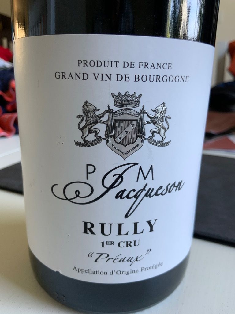 2020 Paul et Marie Jacqueson Rully 1er Cru Les Cloux, France, Burgundy ...