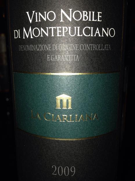 2009 La Ciarliana Vino Nobile di Montepulciano, Italy, Tuscany ...