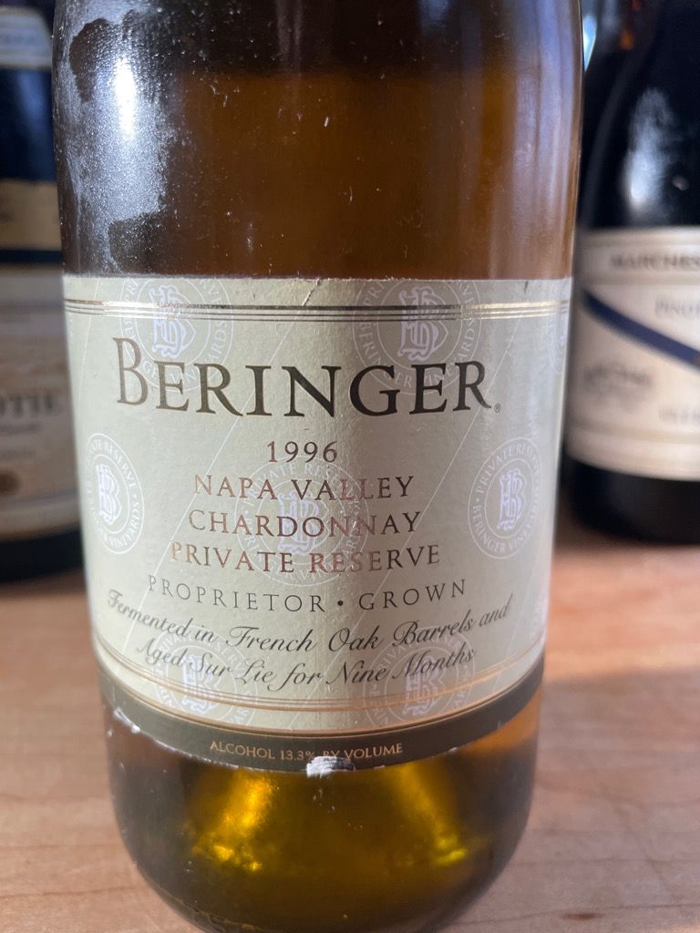 1996 Beringer Vineyards Chardonnay Private Reserve - CellarTracker