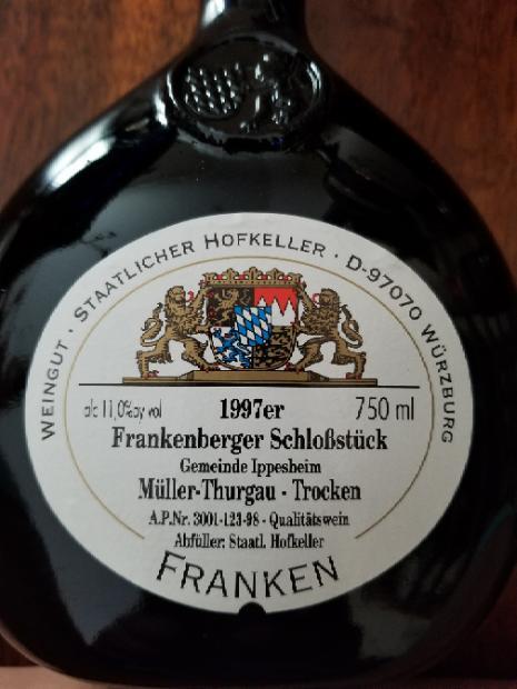 2001 Staatlicher Hofkeller Würzburg Müller-Thurgau Würzburger