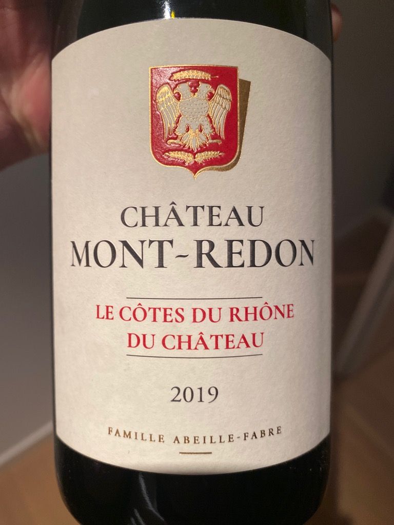 2019 Château Mont Redon Côtes Du Rhône France Rhône Southern Rhône Côtes Du Rhône 