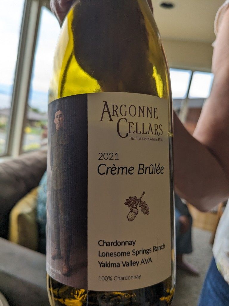 2021 Argonne Cellars Chardonnay Crème Brûlée Lonesome Springs Ranch ...