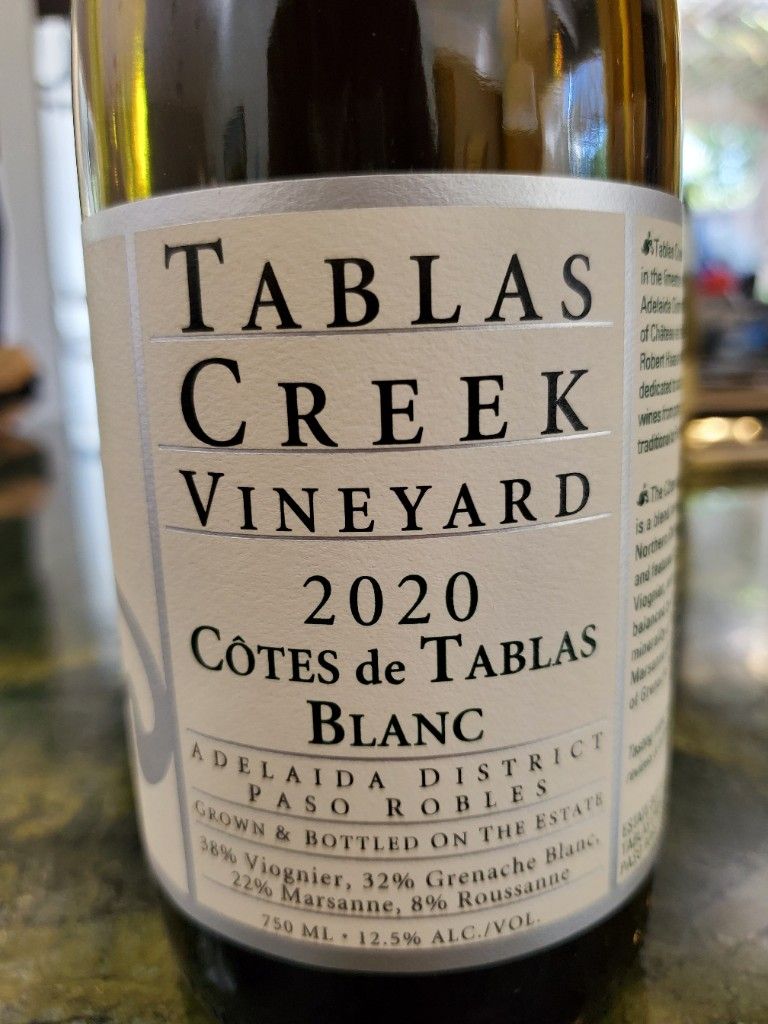 2020 Tablas Creek Côtes de Tablas Blanc, USA, California, Central Coast