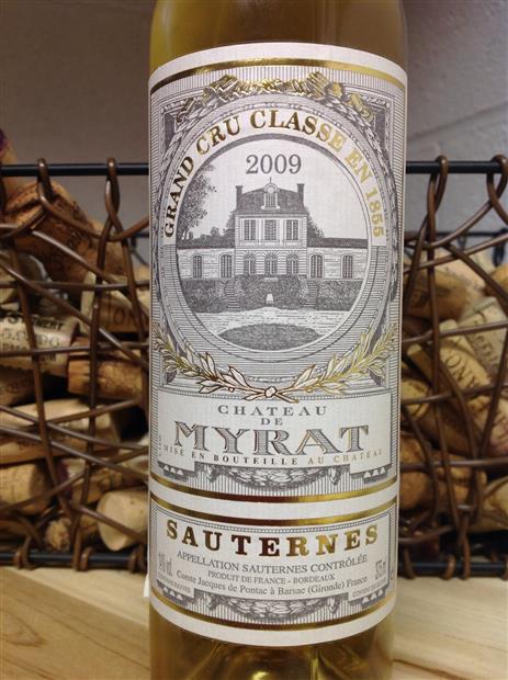 2009 Château De Myrat, France, Bordeaux, Sauternais, Sauternes ...