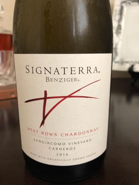 2016 Signaterra / Benziger Chardonnay West Rows Sangiacomo Vineyard ...