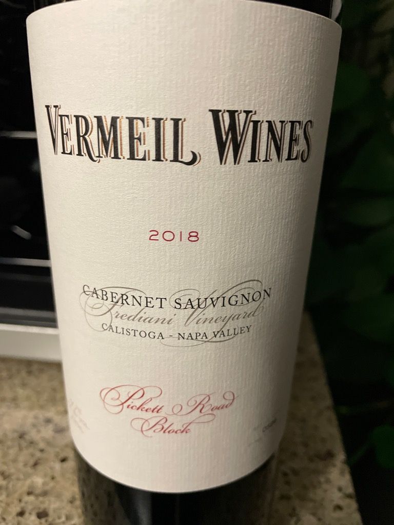 2018 Vermeil Wines Sauvignon Pickett Road Block, USA