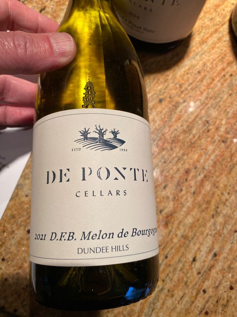 2021 De Ponte Cellars Melon de Bourgogne D.F.B., USA, Oregon