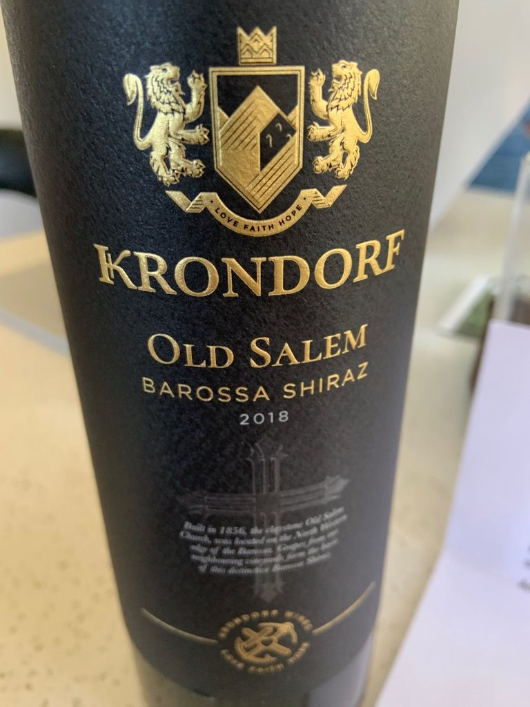 2018 Krondorf Shiraz Old Salem Barossa Valley, Australia, South