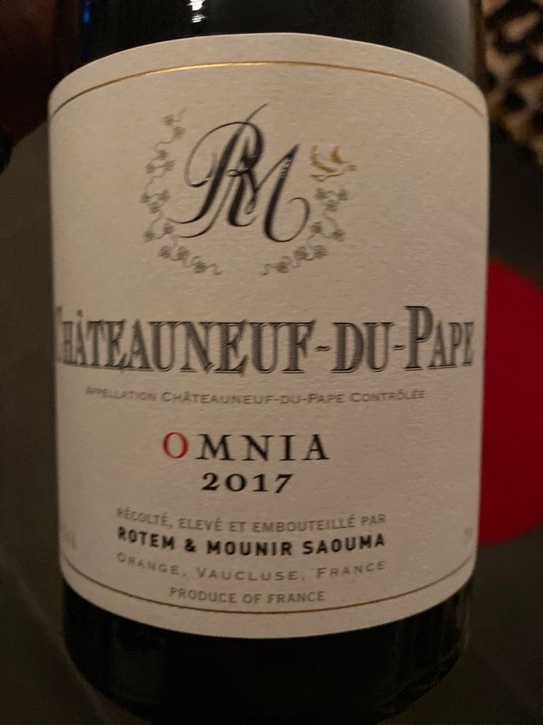 2017 Rotem & Mounir Saouma Châteauneuf-du-Pape Omnia - CellarTracker