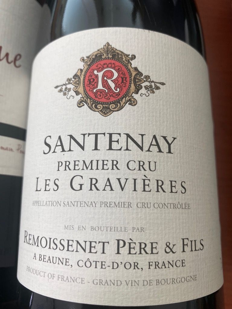 2017 Remoissenet Père Et Fils Santenay 1er Cru Gravières, France ...