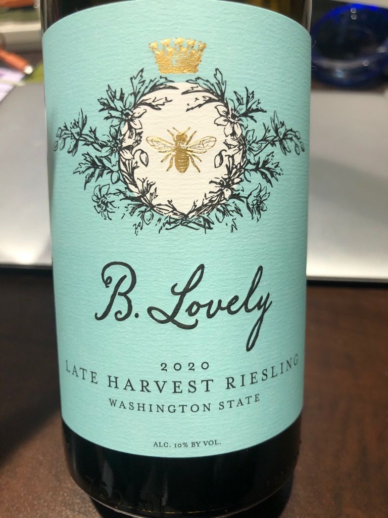 2021 Precept B Lovely Late Harvest Riesling, USA, Washington ...