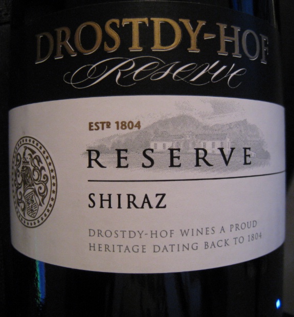 2008 DrostdyHof Reserve Shiraz, South Africa, Western Cape CellarTracker