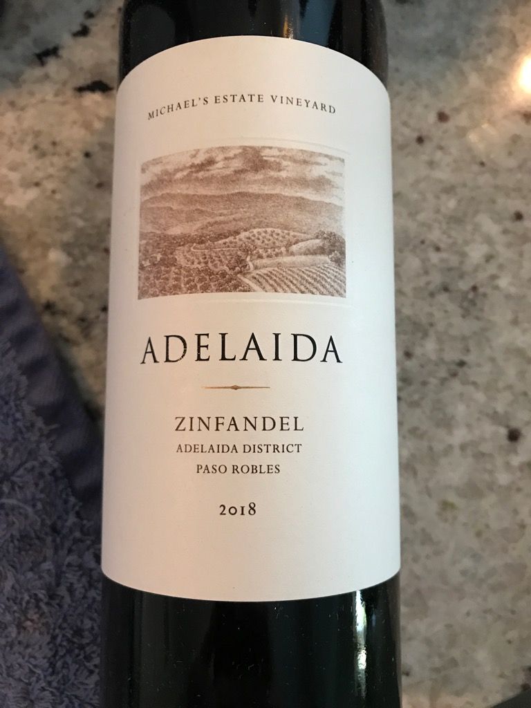 2018 Adelaida Zinfandel Michael's Estate Vineyard, USA, California