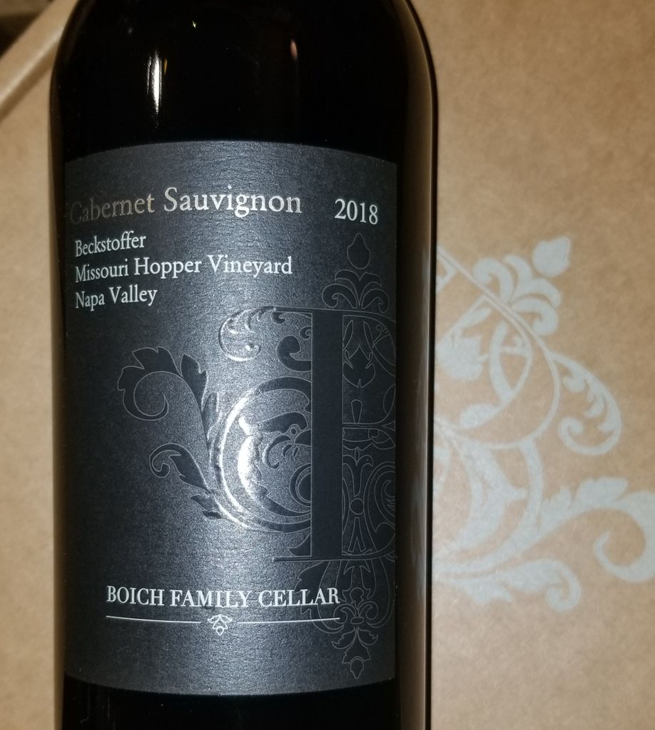 2019 Boich Family Cellar Cabernet Sauvignon Beckstoffer Missouri Hopper ...