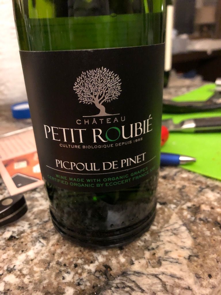 2018 Château Petit Roubié Picpoul De Pinet, France, Languedoc ...