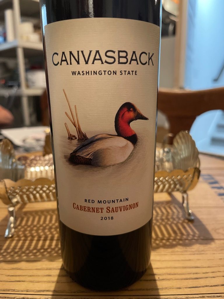 Canvasback 2018 - Cabernet CellarTracker Sauvignon