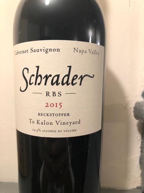 2015 Schrader Cellars Cabernet Sauvignon RBS Beckstoffer To Kalon ...