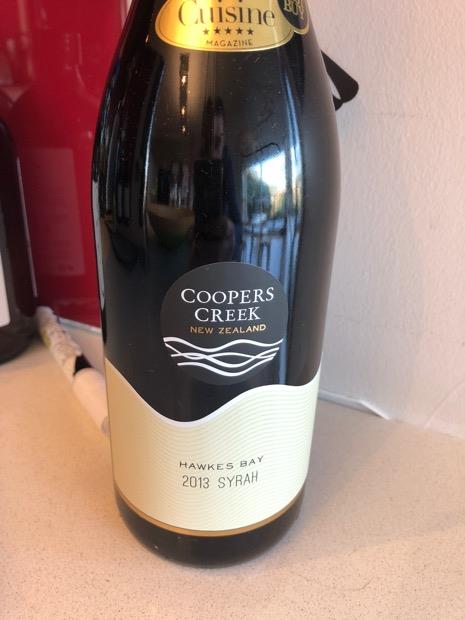 2013 Coopers Creek Syrah, New Zealand, North Island, Hawke's Bay ...