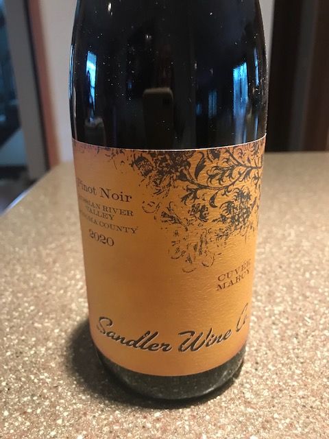 2020 Sandler Wine Company Pinot Noir Cuvée Marcy, USA, California ...