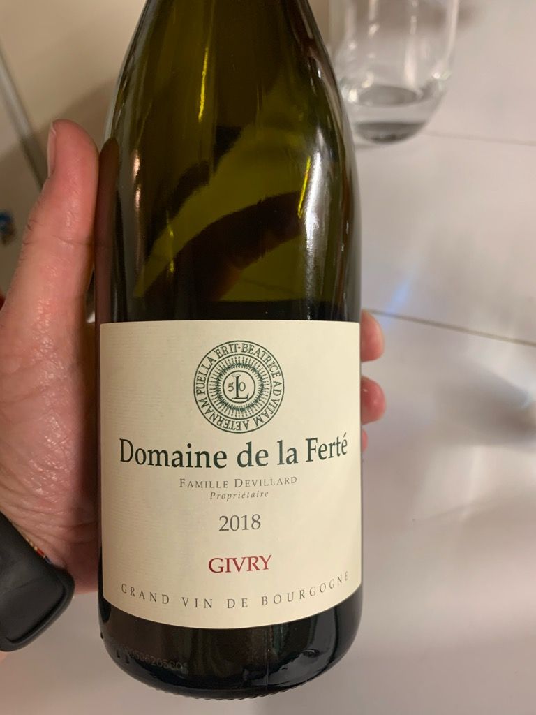 2018 Domaine de la Ferté Givry, France, Burgundy, Côte Chalonnaise ...