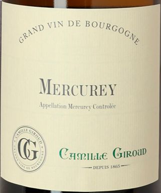 2020 Camille Giroud Mercurey Blanc, France, Burgundy, Côte Chalonnaise ...