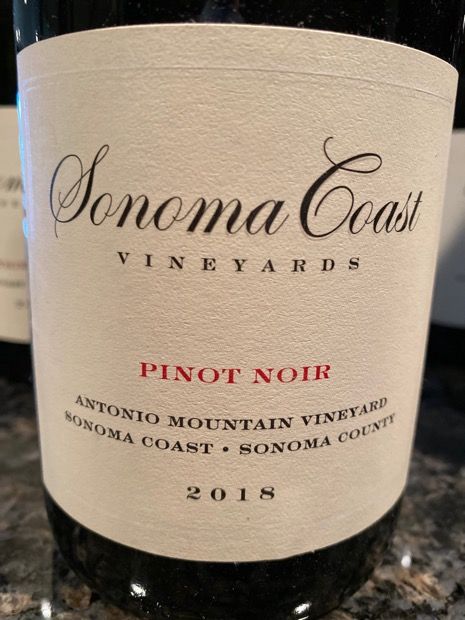 2020 Sonoma Coast Vineyards Pinot Noir Antonio Mountain Vineyard, USA ...