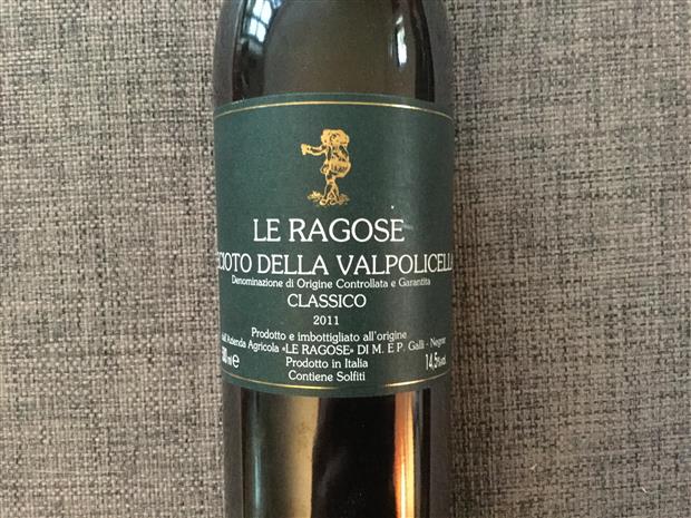 2011 Le Ragose Recioto della Valpolicella Classico, Italy, Veneto ...